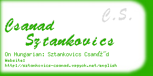 csanad sztankovics business card